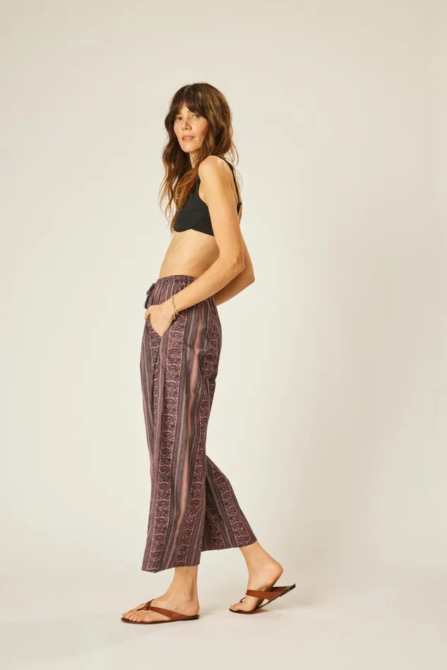 Women Natalie Martin Bottoms Lauren Pant Paisley Stripe Heather