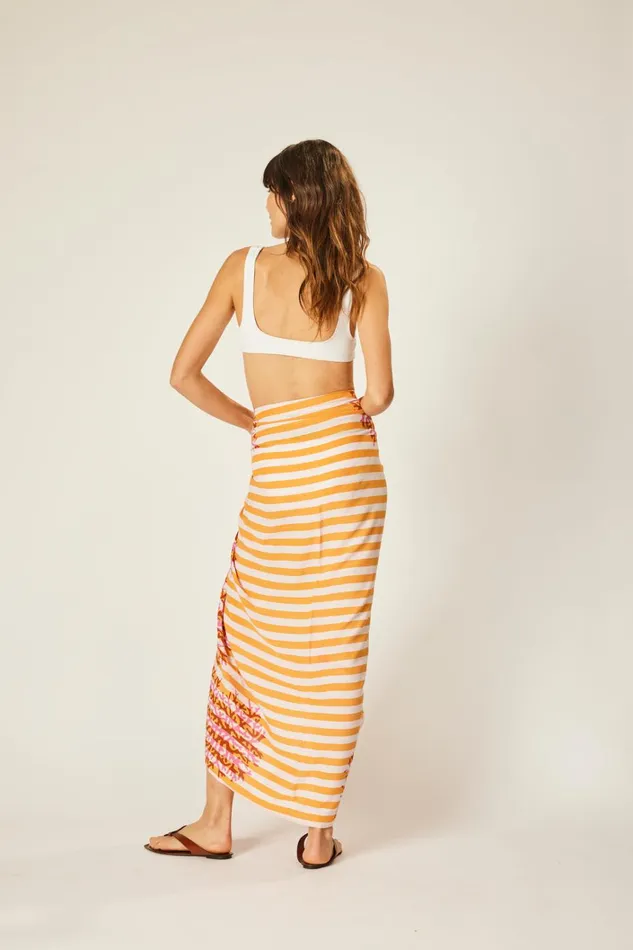 Women Natalie Martin Bottoms Sarong Batik Coral Orange