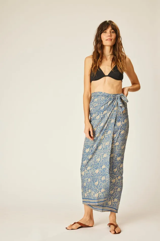 Women Natalie Martin Bottoms Sarong Water Lily Blue