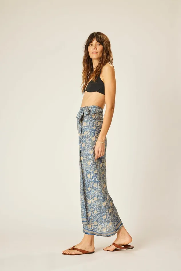 Women Natalie Martin Bottoms Sarong Water Lily Blue Women Natalie Martin Bottoms Sarong Water Lily Blue