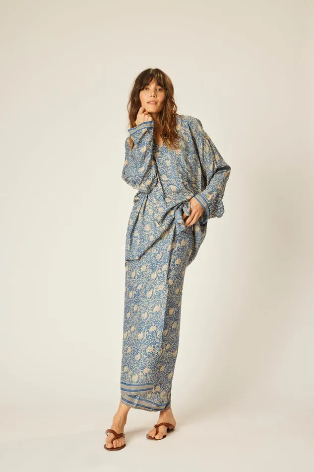 Women Natalie Martin Bottoms Sarong Water Lily Blue Women Natalie Martin Bottoms Sarong Water Lily Blue