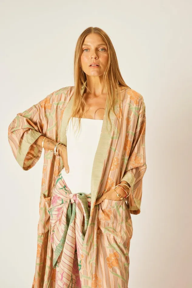 Women Natalie Martin CoverUps Diane Long Robe Chamomile Apricot Women Natalie Martin CoverUps Diane Long Robe Chamomile Apricot
