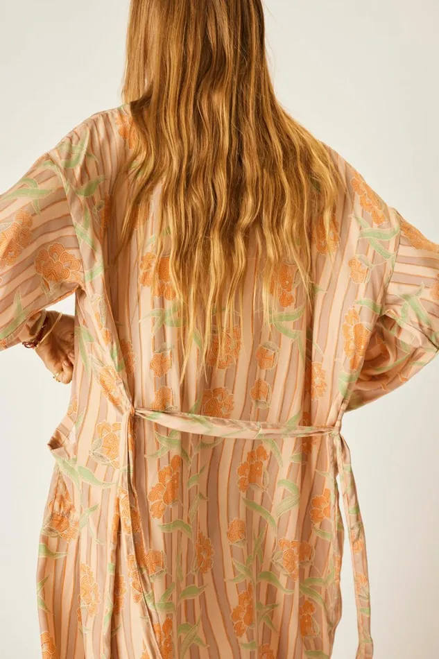 Women Natalie Martin CoverUps Diane Long Robe Chamomile Apricot Women Natalie Martin CoverUps Diane Long Robe Chamomile Apricot