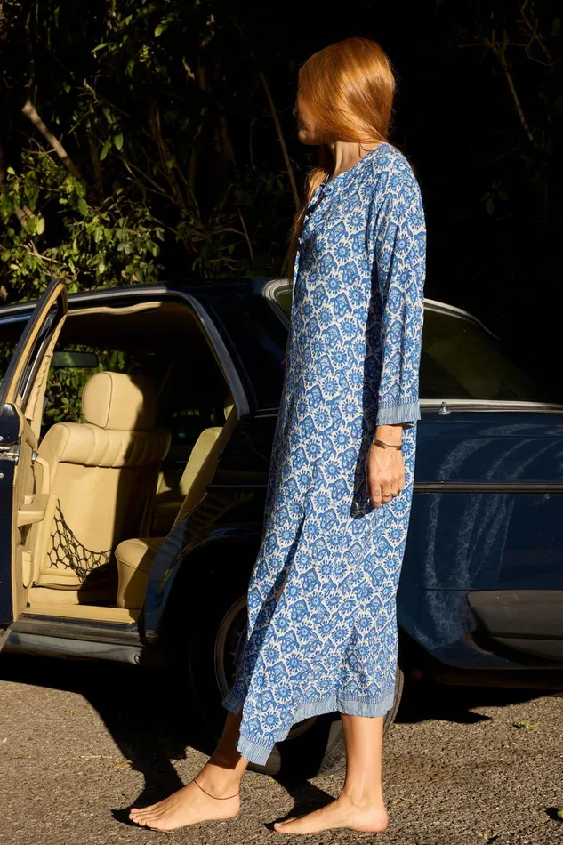 Women Natalie Martin CoverUps Isobel Dress Fleurdelis Blue