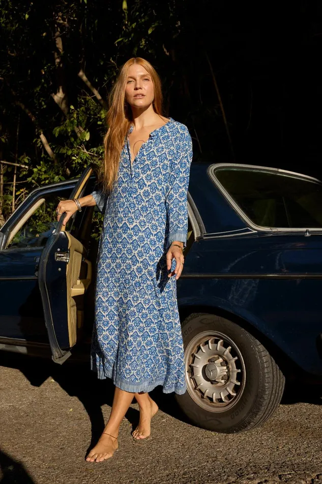 Women Natalie Martin CoverUps Isobel Dress Fleurdelis Blue