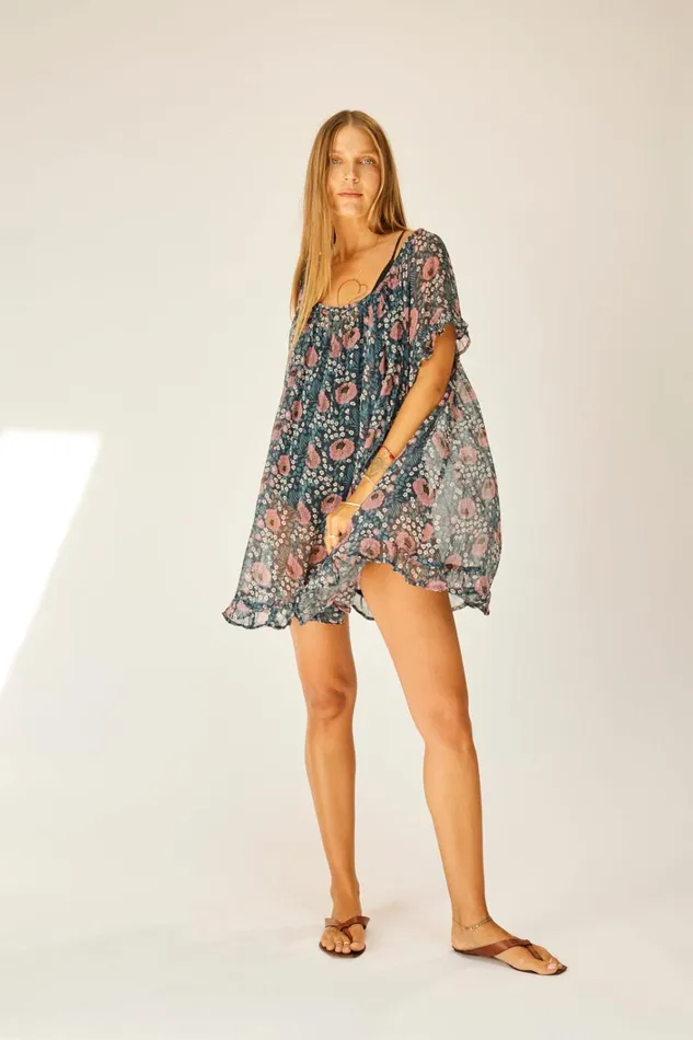 Women Natalie Martin CoverUps Marina Dress Geranium Midnight