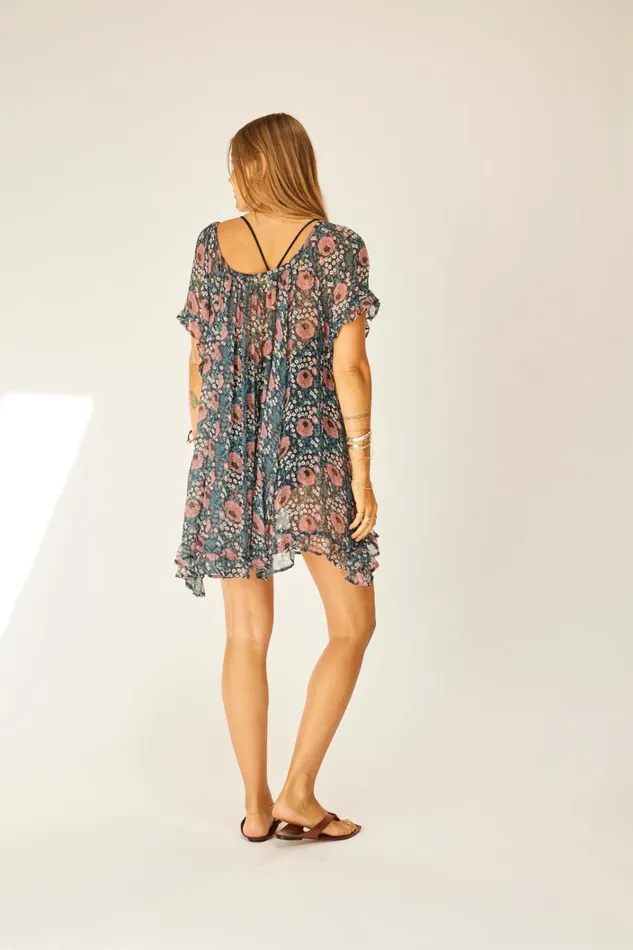 Women Natalie Martin CoverUps Marina Dress Geranium Midnight