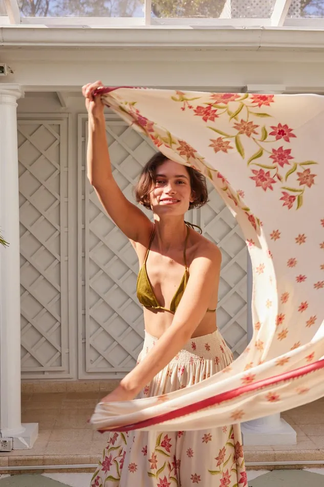 Women Natalie Martin CoverUps Sarong Starflower Cream Women Natalie Martin CoverUps Sarong Starflower Cream