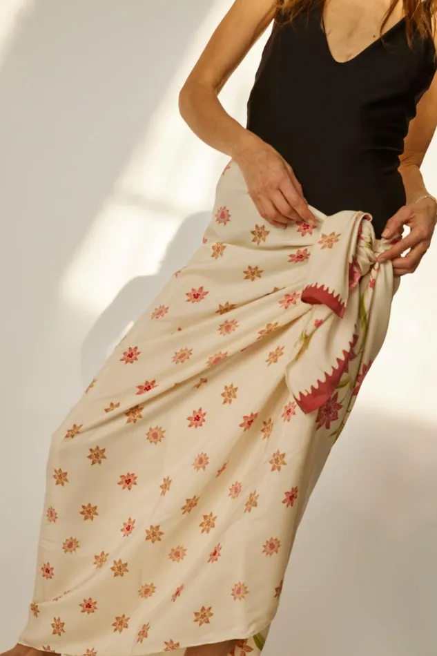 Women Natalie Martin CoverUps Sarong Starflower Cream Women Natalie Martin CoverUps Sarong Starflower Cream
