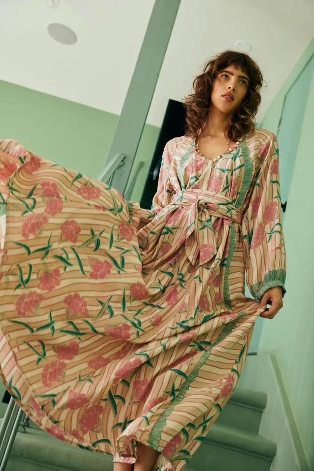 Women Natalie Martin Dresses Fiore Maxi Chamomile Rose