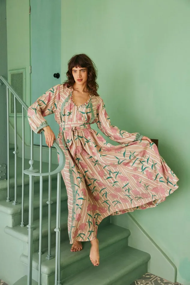 Women Natalie Martin Dresses Fiore Maxi Chamomile Rose