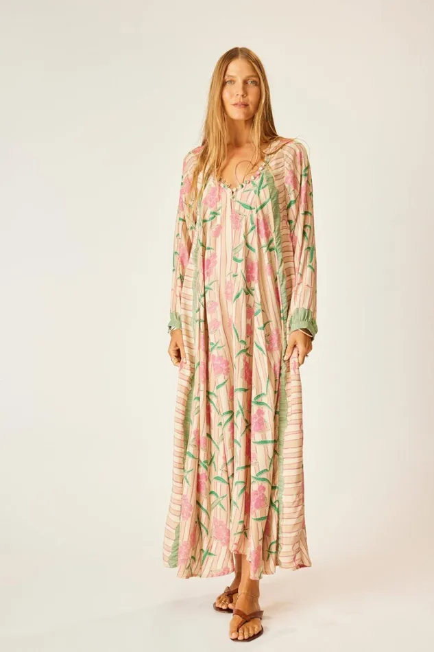 Women Natalie Martin Dresses Fiore Maxi Chamomile Rose