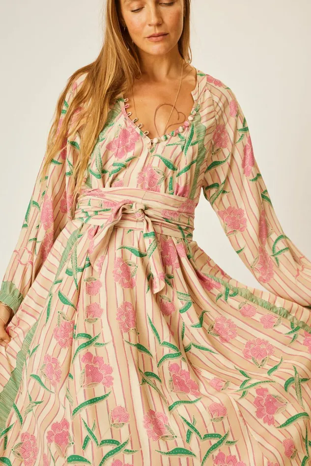 Women Natalie Martin Dresses Fiore Maxi Chamomile Rose