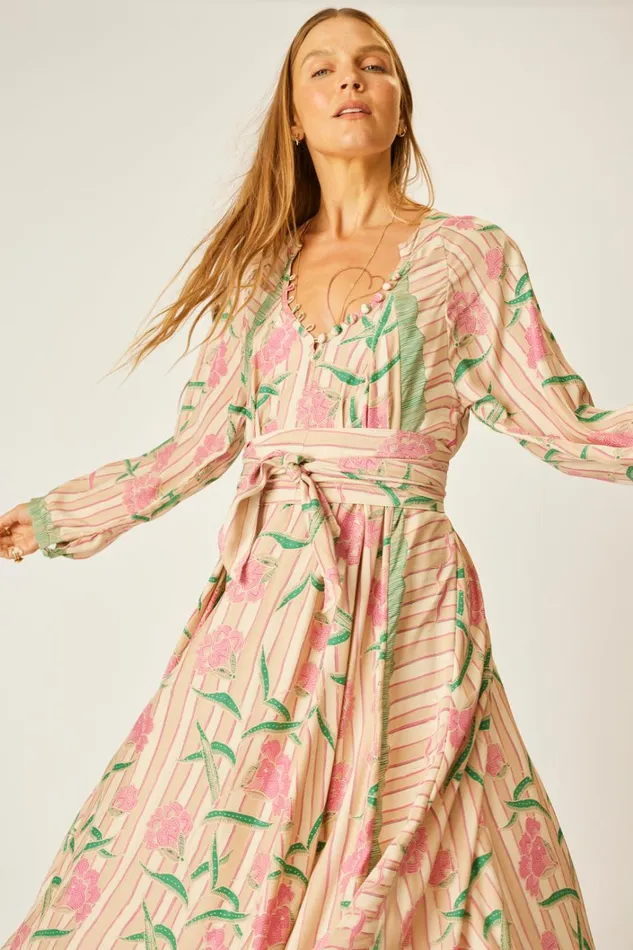 Women Natalie Martin Dresses Fiore Maxi Chamomile Rose