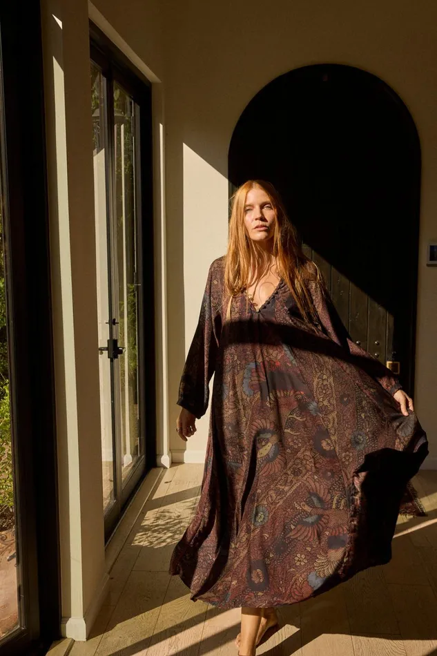 Women Natalie Martin Dresses Fiore Maxi Peacock Kalamata