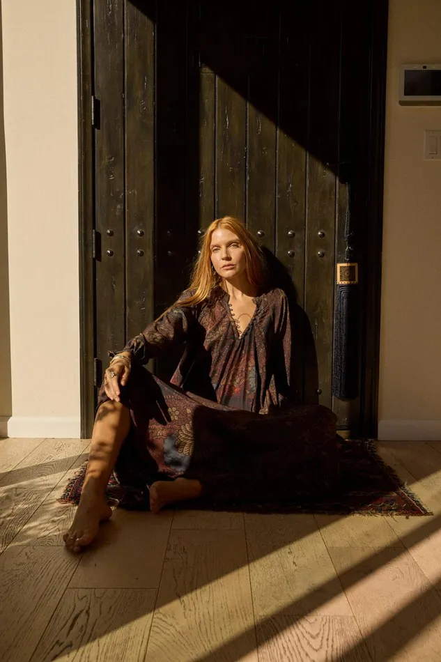 Women Natalie Martin Dresses Fiore Maxi Peacock Kalamata