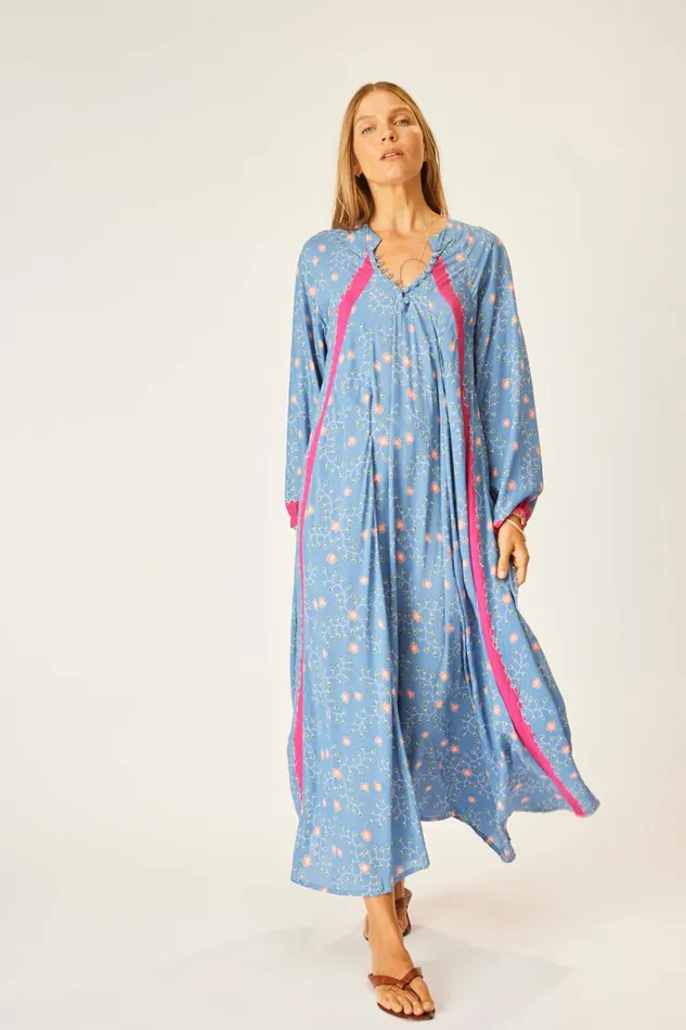 Women Natalie Martin Dresses Fiore Maxi Pinwheel Denim