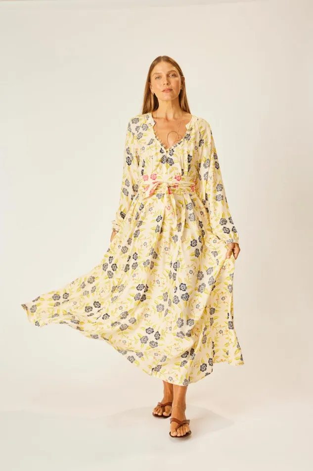 Women Natalie Martin Dresses Fiore Maxi Prairie Indigo