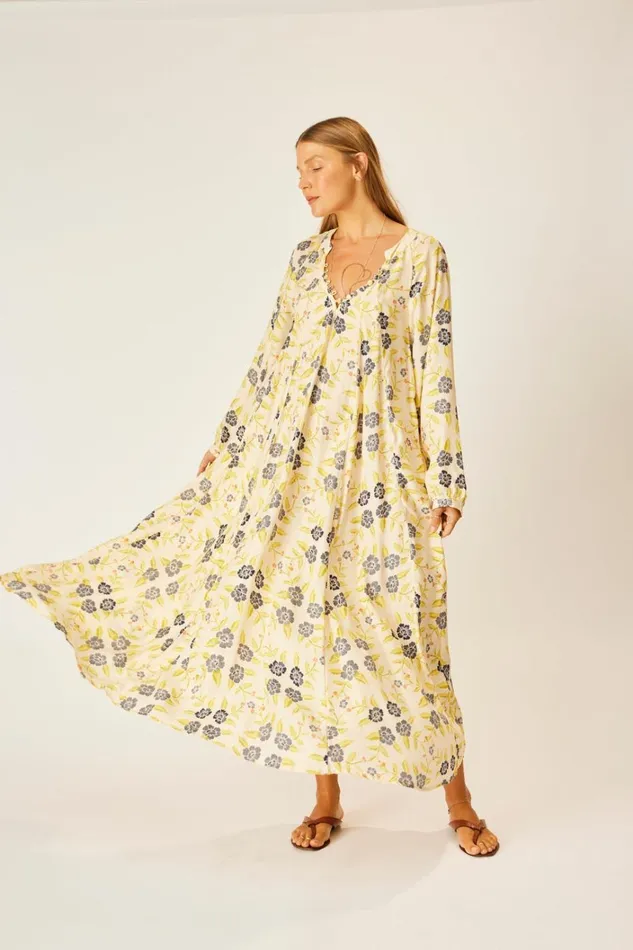 Women Natalie Martin Dresses Fiore Maxi Prairie Indigo