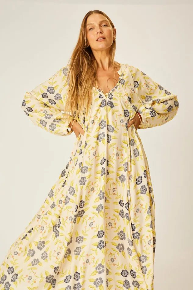 Women Natalie Martin Dresses Fiore Maxi Prairie Indigo