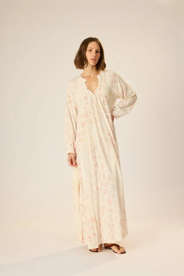 Women Natalie Martin Dresses Fiore Maxi Spanish Tile Sunrise