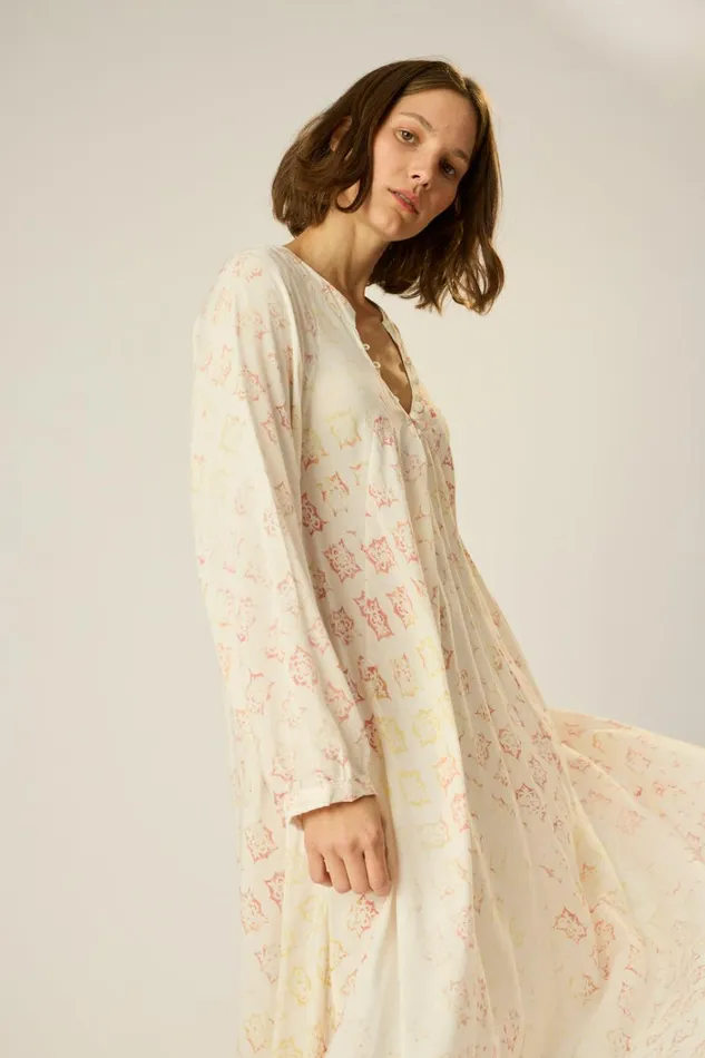 Women Natalie Martin Dresses Fiore Maxi Spanish Tile Sunrise