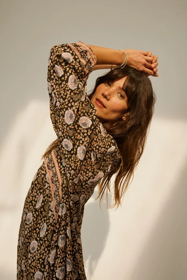 Women Natalie Martin Dresses Fiore Maxi Vintage Flowers Sepia
