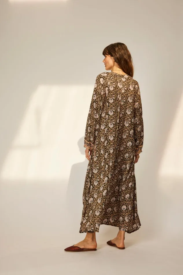 Women Natalie Martin Dresses Fiore Maxi Vintage Flowers Sepia