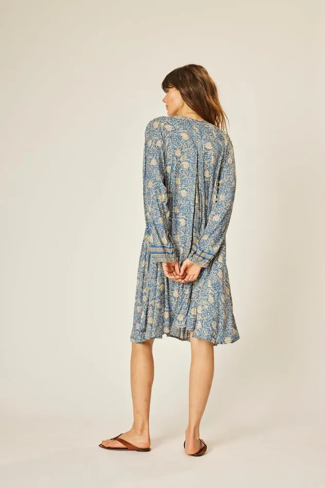 Women Natalie Martin Dresses Fiore Short Dress Water Lily Blue