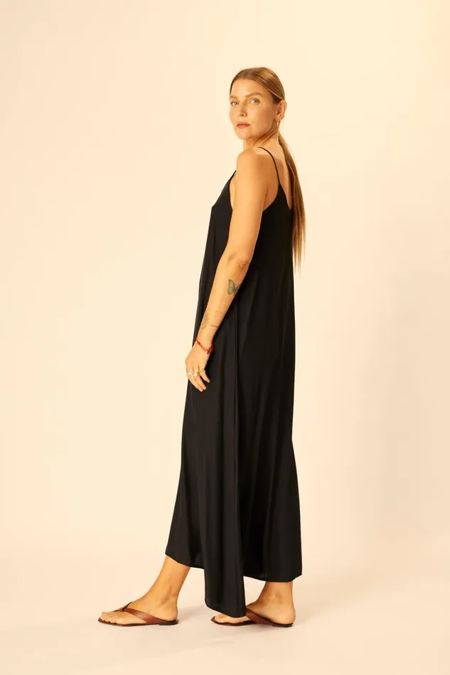 Women Natalie Martin Dresses Heather Maxi Black Silk