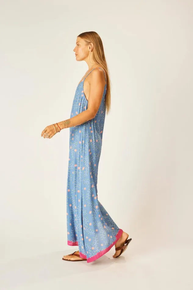 Women Natalie Martin Dresses Heather Maxi Pinwheel Denim