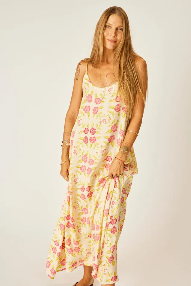 Women Natalie Martin Dresses Heather Maxi Prairie Dusty Crimson