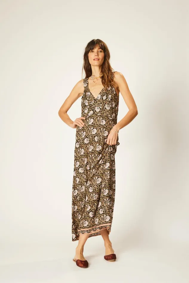 Women Natalie Martin Dresses Jackie Dress Vintage Flowers Sepia Women Natalie Martin Dresses Jackie Dress Vintage Flowers Sepia