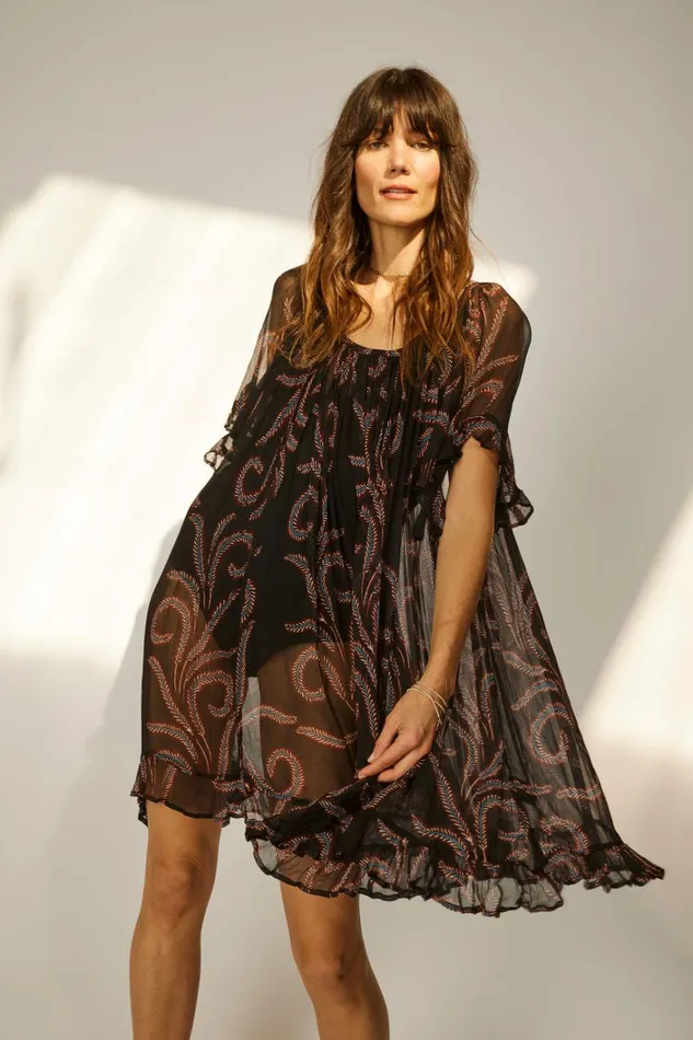 Women Natalie Martin Dresses Marina Dress Feather Chiffon