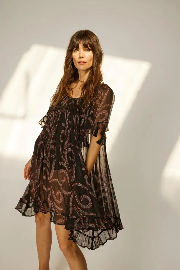 Women Natalie Martin Dresses Marina Dress Feather Chiffon