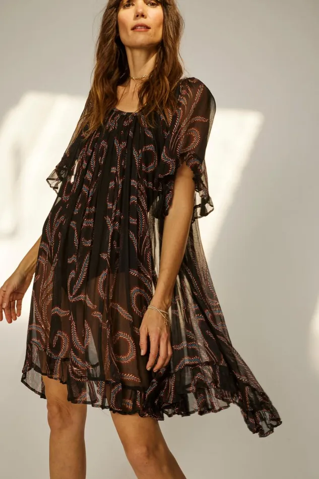 Women Natalie Martin Dresses Marina Dress Feather Chiffon