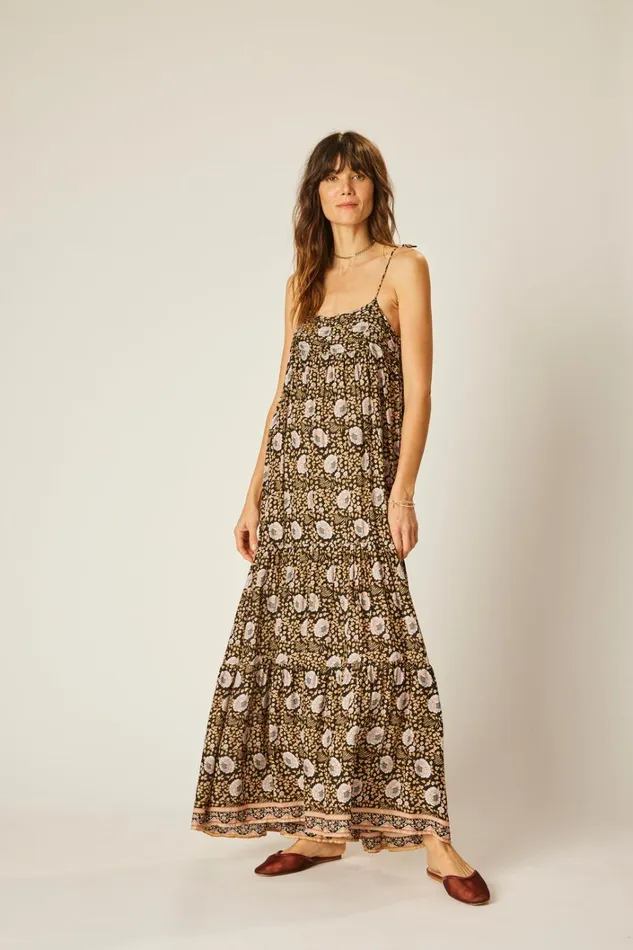 Women Natalie Martin Dresses Melanie Dress Vintage Flowers Sepia