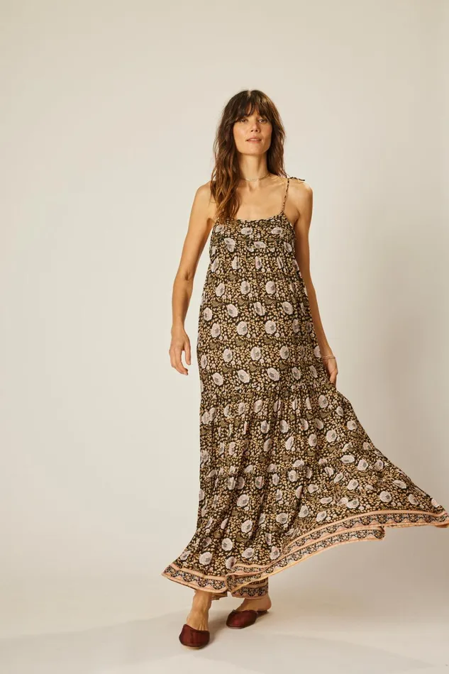 Women Natalie Martin Dresses Melanie Dress Vintage Flowers Sepia