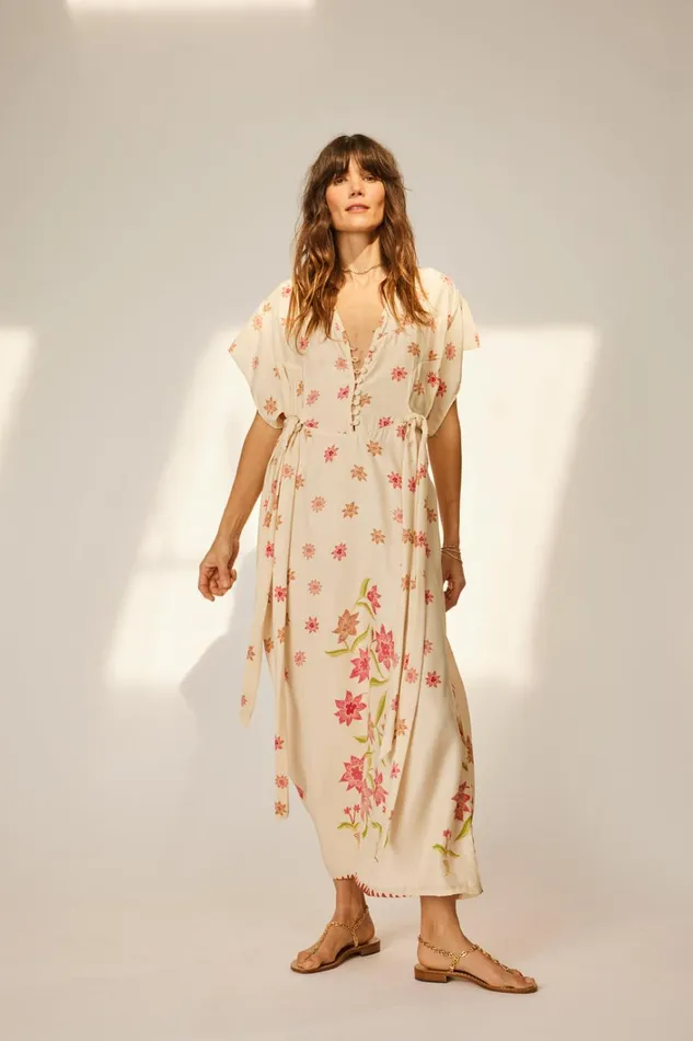 Women Natalie Martin Dresses Monica Dress Starflower Cream Women Natalie Martin Dresses Monica Dress Starflower Cream