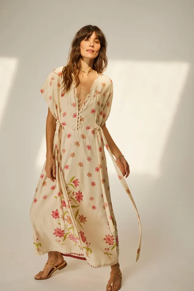 Women Natalie Martin Dresses Monica Dress Starflower Cream Women Natalie Martin Dresses Monica Dress Starflower Cream