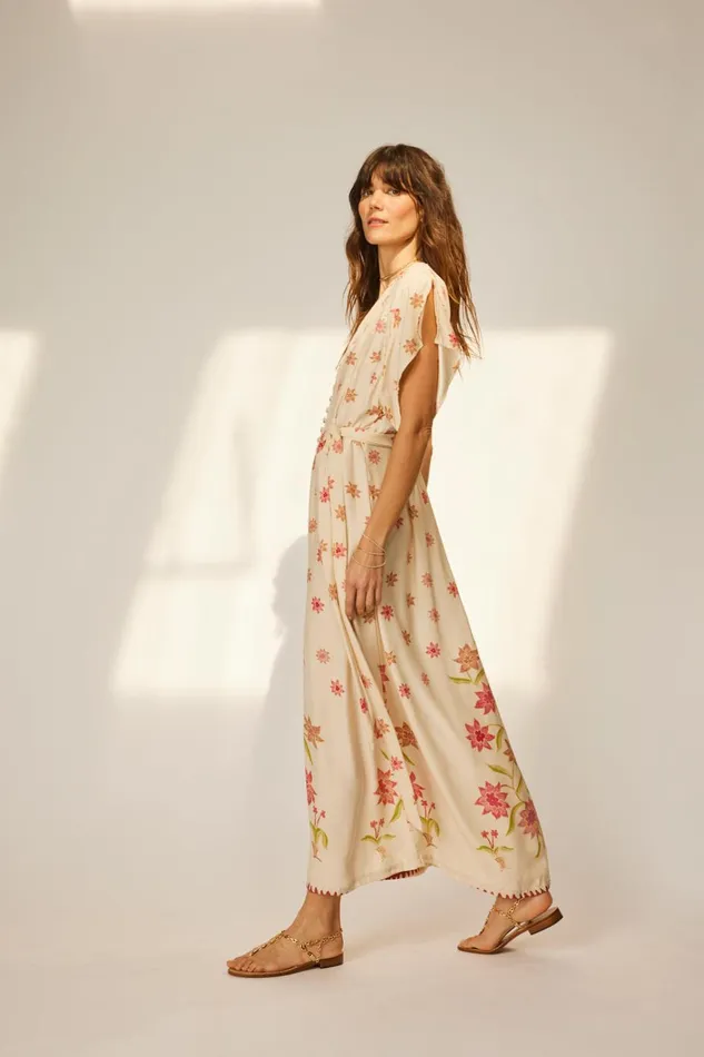 Women Natalie Martin Dresses Monica Dress Starflower Cream Women Natalie Martin Dresses Monica Dress Starflower Cream