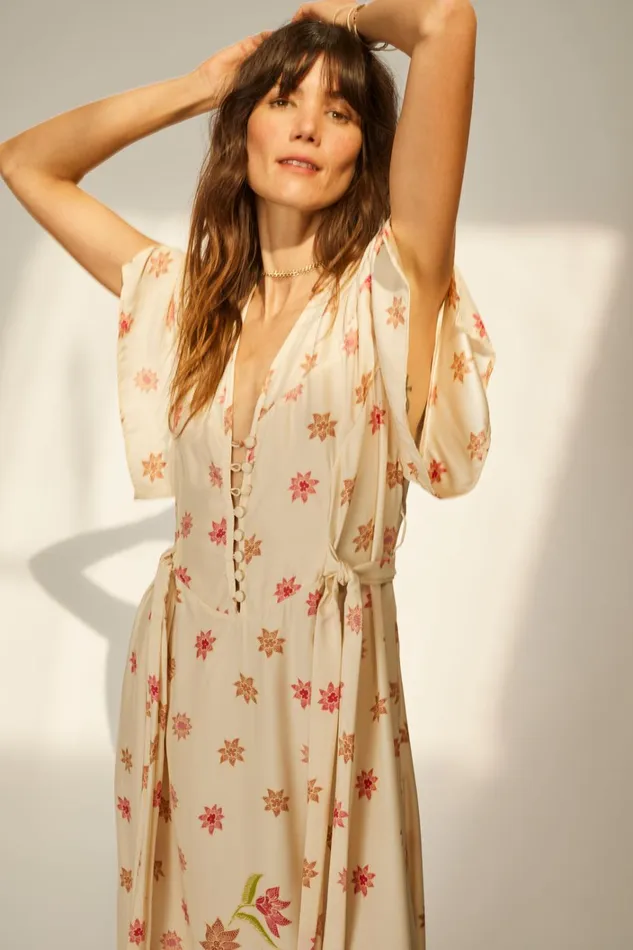 Women Natalie Martin Dresses Monica Dress Starflower Cream Women Natalie Martin Dresses Monica Dress Starflower Cream