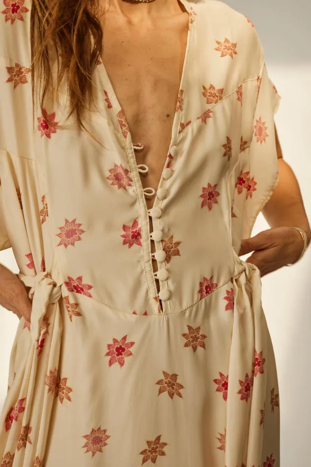 Women Natalie Martin Dresses Monica Dress Starflower Cream Women Natalie Martin Dresses Monica Dress Starflower Cream