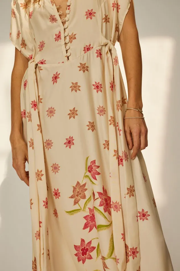 Women Natalie Martin Dresses Monica Dress Starflower Cream Women Natalie Martin Dresses Monica Dress Starflower Cream