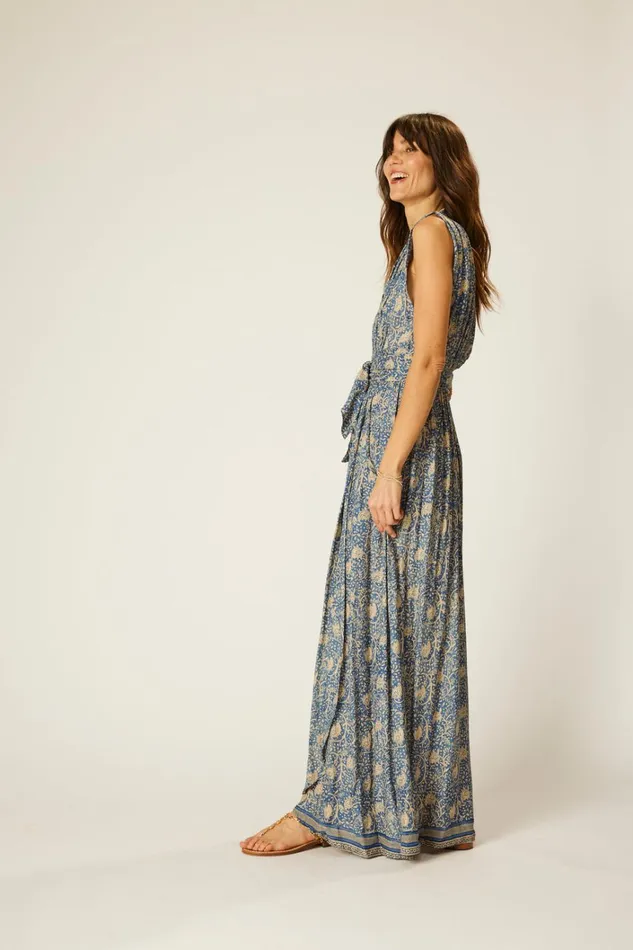 Women Natalie Martin Dresses Nico Sleeveless Maxi Water Lily Blue