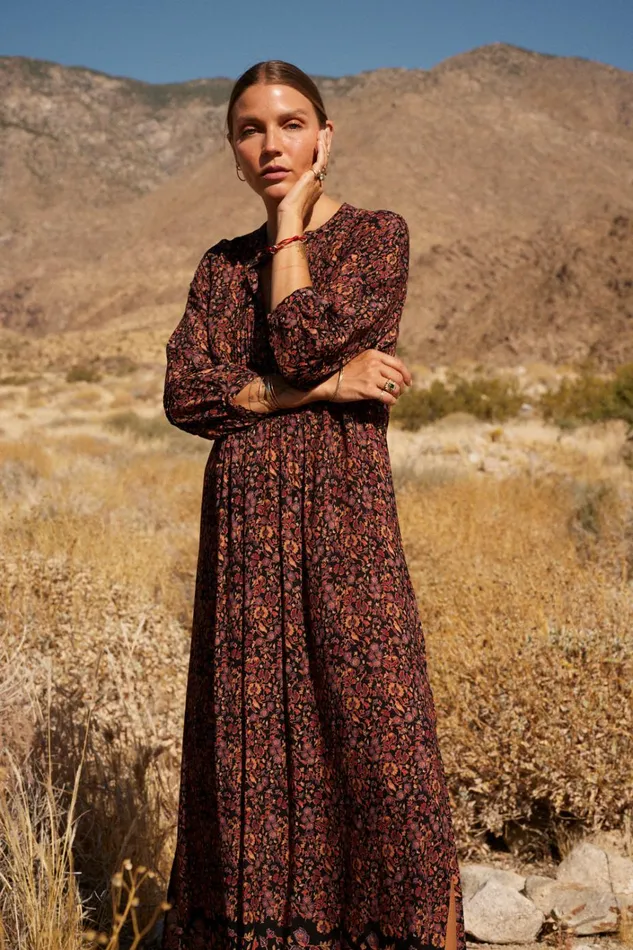 Women Natalie Martin Dresses Sammie Maxi Petite Fleur Noire