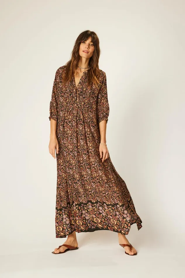 Women Natalie Martin Dresses Sammie Maxi Petite Fleur Noire