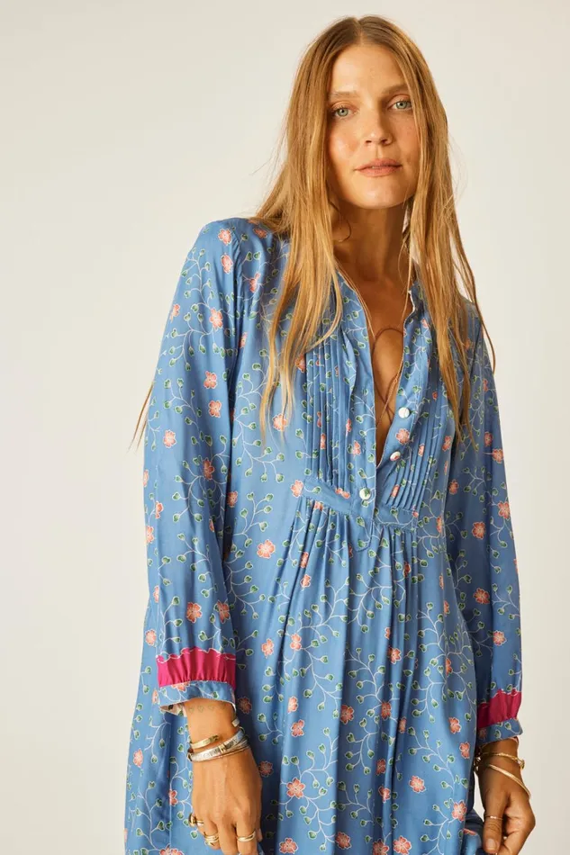 Women Natalie Martin Dresses Sammie Short Dress Pinwheel Denim