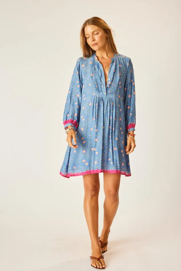 Women Natalie Martin Dresses Sammie Short Dress Pinwheel Denim