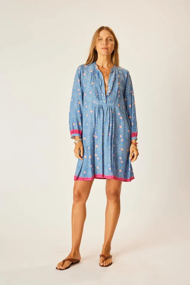 Women Natalie Martin Dresses Sammie Short Dress Pinwheel Denim